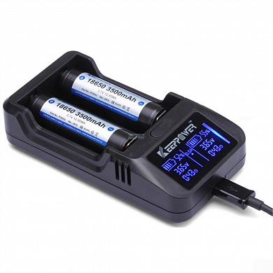 Keeppower 2 slot (18650/14500/123) Battery Charger(AC)
