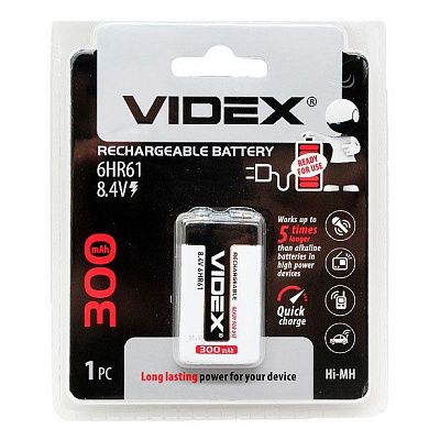 Videx 30HR22 (Крона/6F22) 300mAh